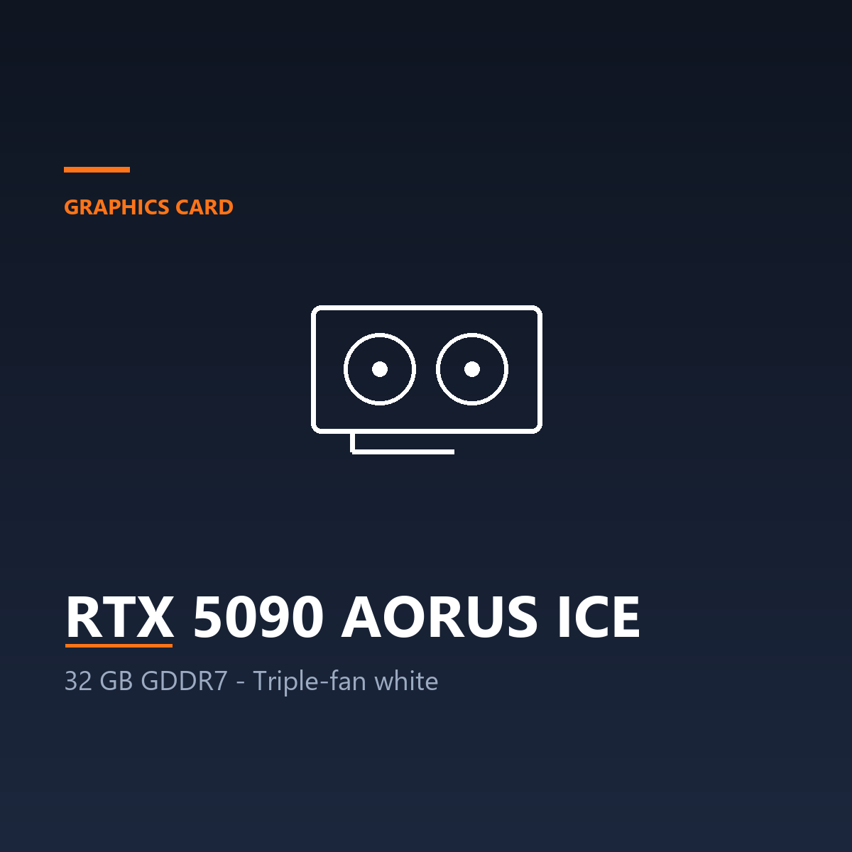 RTX 5090 AORUS ICE 32G - 32 GB GDDR7, Triple-fan, white (Graphics Card)