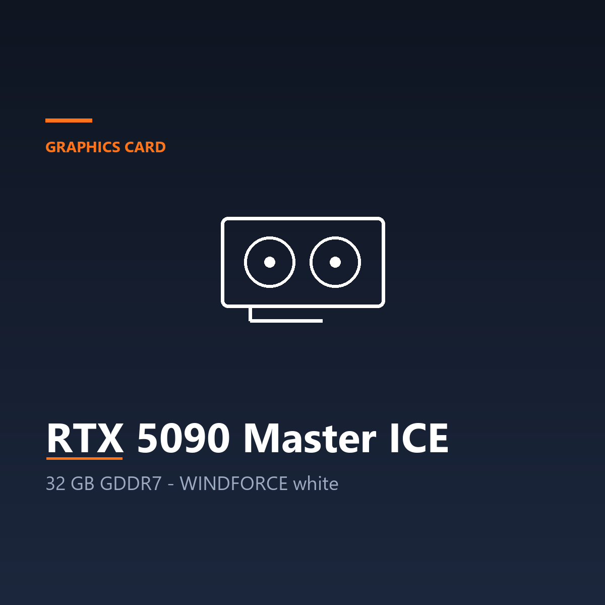 RTX 5090 AORUS Master ICE - 32 GB GDDR7, Triple-fan WINDFORCE (Graphics Card)