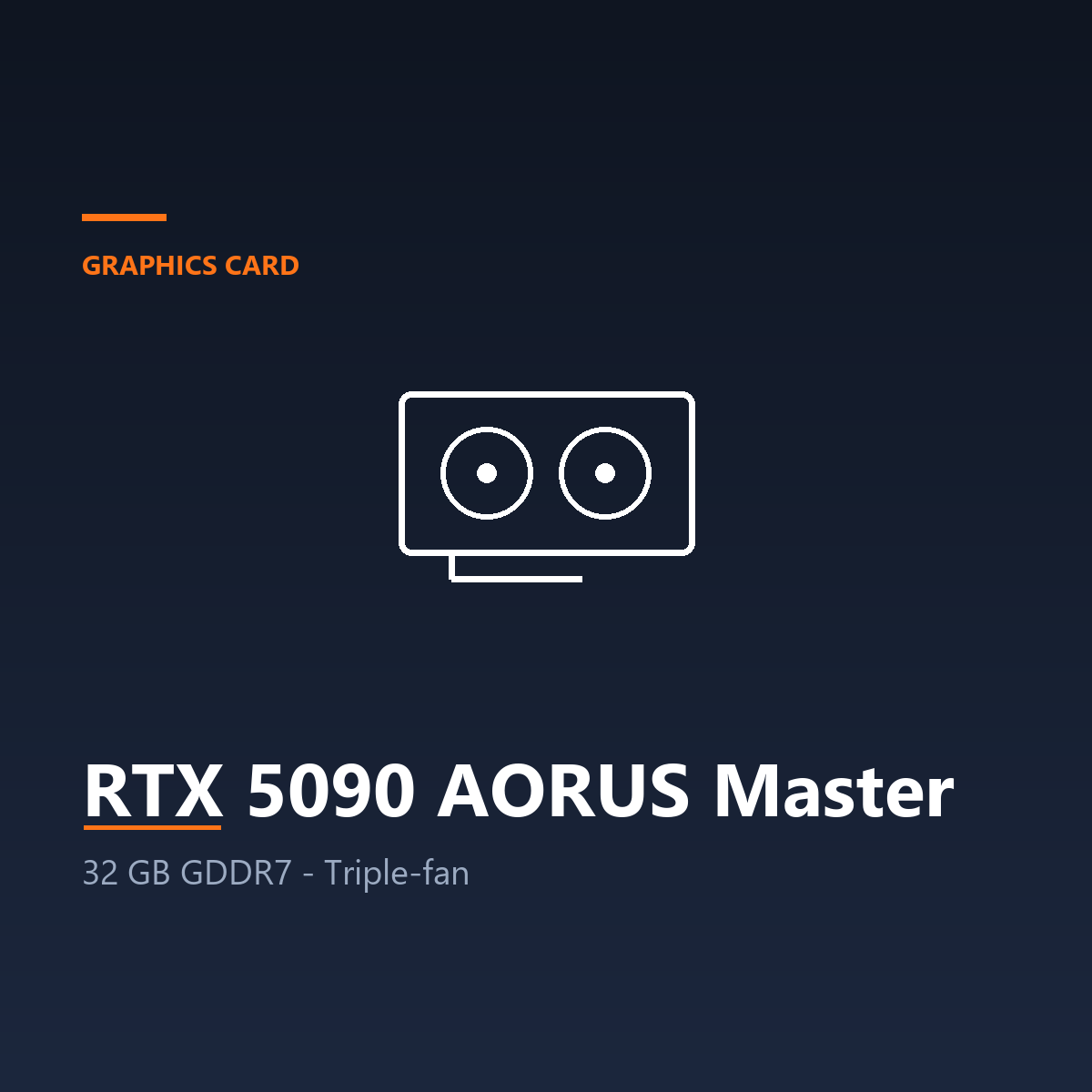 RTX 5090 AORUS Master - 32 GB GDDR7, Triple-fan WINDFORCE (Graphics Card)