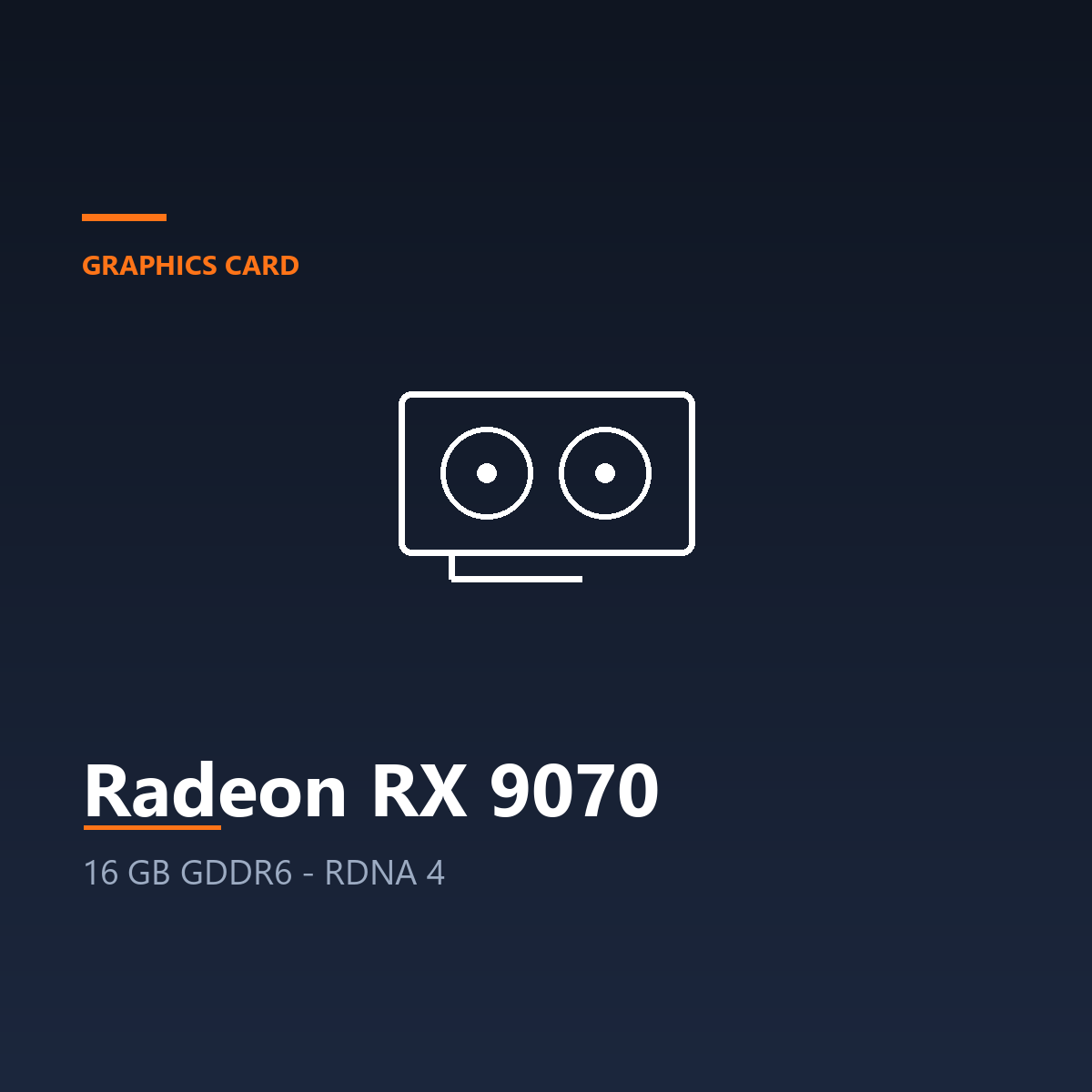 Radeon RX 9070 Gaming OC - 16 GB GDDR6, RDNA 4, triple-fan (Graphics Card)