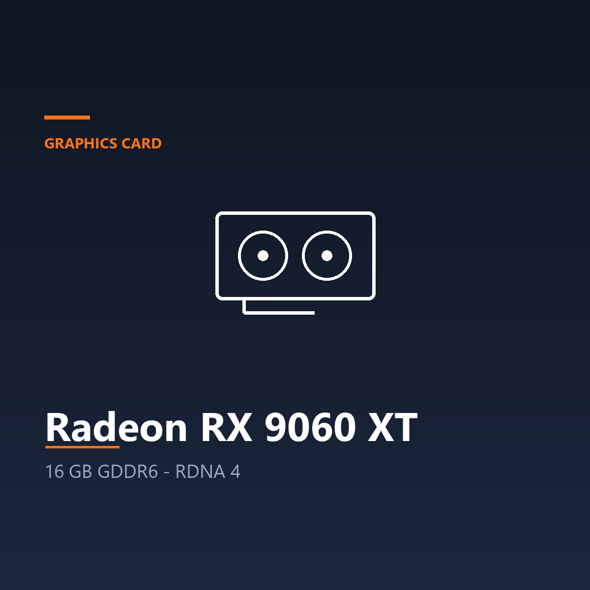 Radeon RX 9060 XT Gaming OC - 16 GB GDDR6, RDNA 4, triple-fan (Graphics Card)