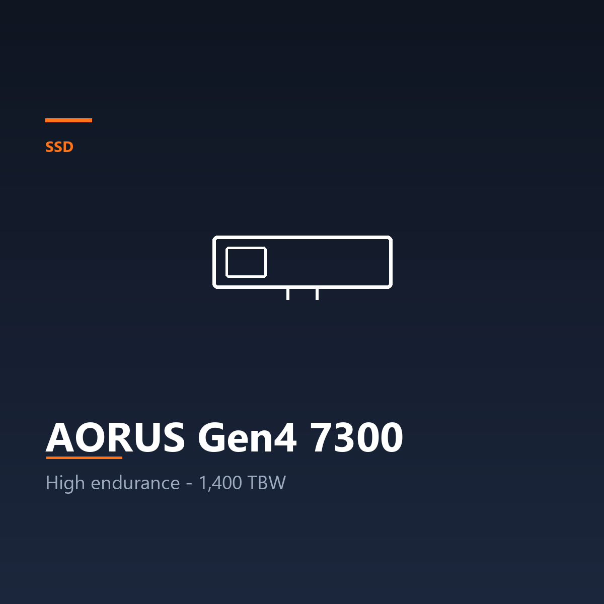 AORUS Gen4 7300 High Endurance - PCIe Gen4 x4 NVMe, Up to 7,100 MB/s read (SSD)