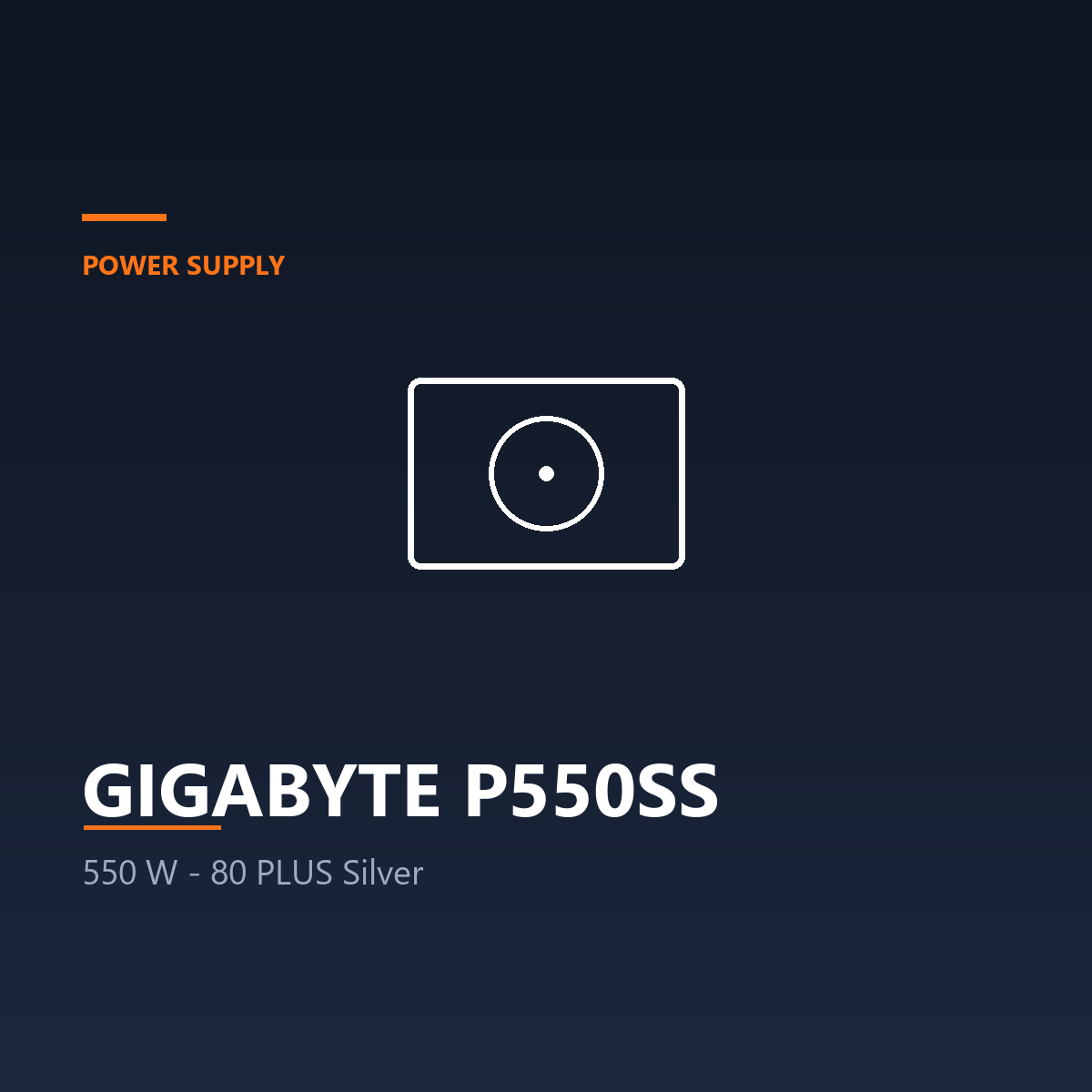 GIGABYTE P550SS - 550 W - 80 PLUS Silver, ATX 12V v3.0 (Power Supply)