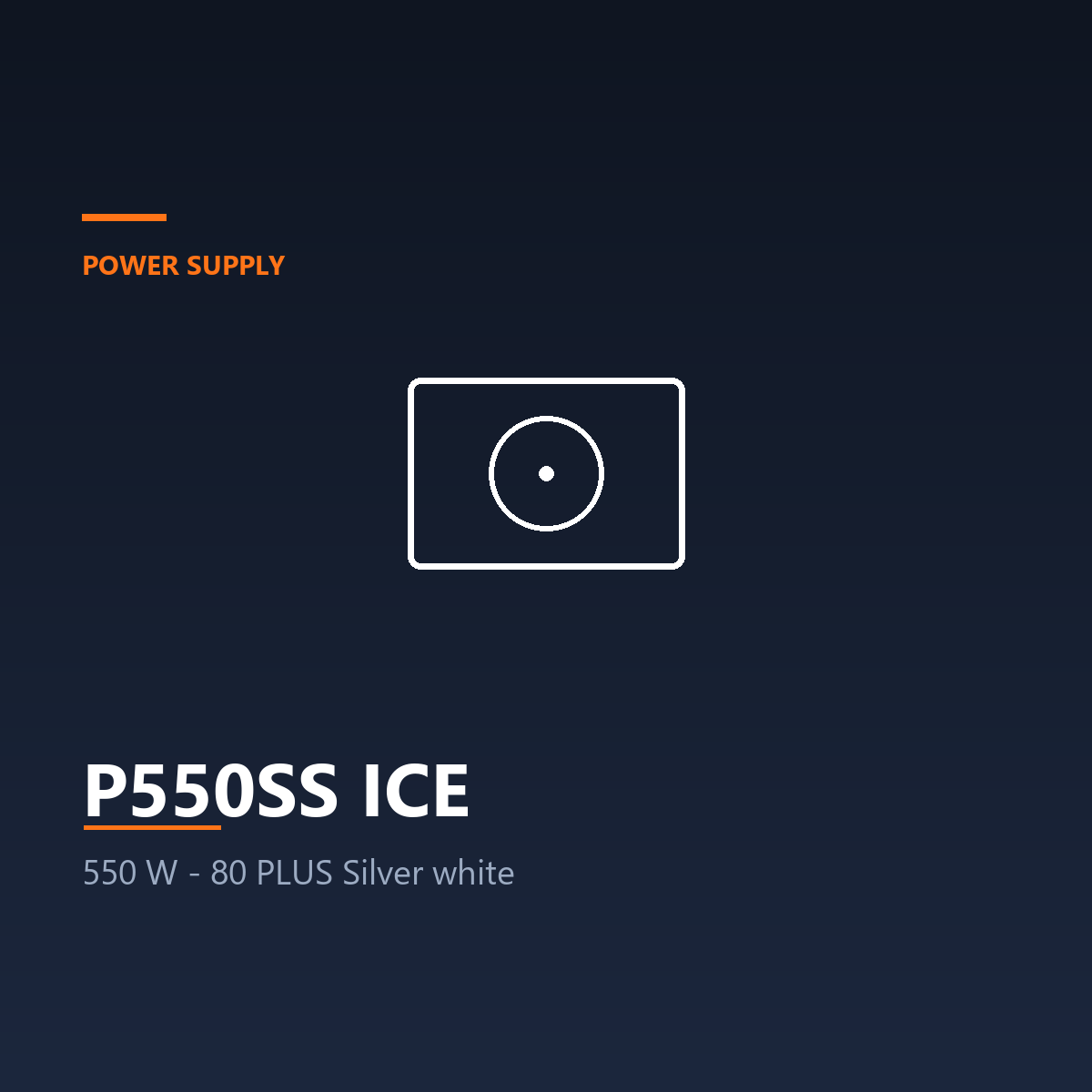 GIGABYTE P550SS ICE - 550 W - 80 PLUS Silver, ATX 12V v3.0, white (Power Supply)