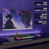 Zebronics Full HD LED Monitor, 21.5 Anti-Glare Screen, 100Hz Refresh Rate, Ultra Slim, Bezel-Less Display, 250nits Brightness, HDMI & VGA, Wall Mountable (A122)