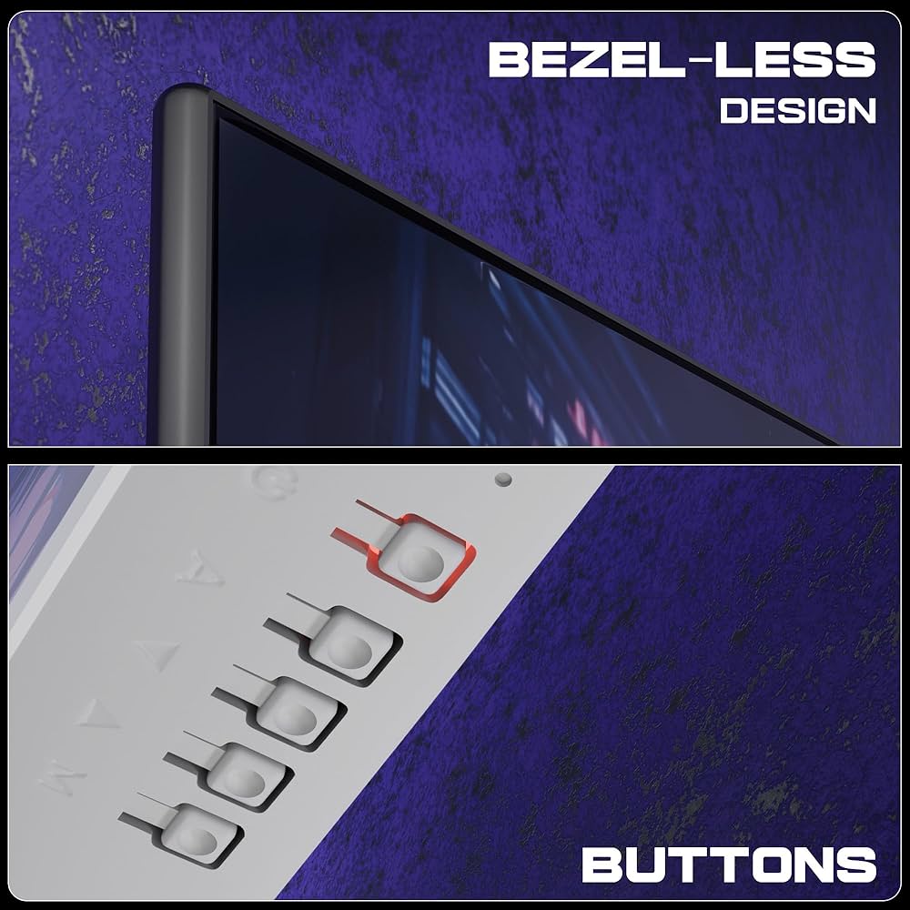 Zebronics Full HD LED Monitor, 21.5 Anti-Glare Screen, 100Hz Refresh Rate, Ultra Slim, Bezel-Less Display, 250nits Brightness, HDMI & VGA, Wall Mountable (A122)