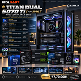CPU KART TITAN DUAL 5070 Ti — AI/ML WORKSTATION
Intel Core Ultra 9 285K + Dual MSI RTX 5070 Ti 16GB Professional AI Workstation